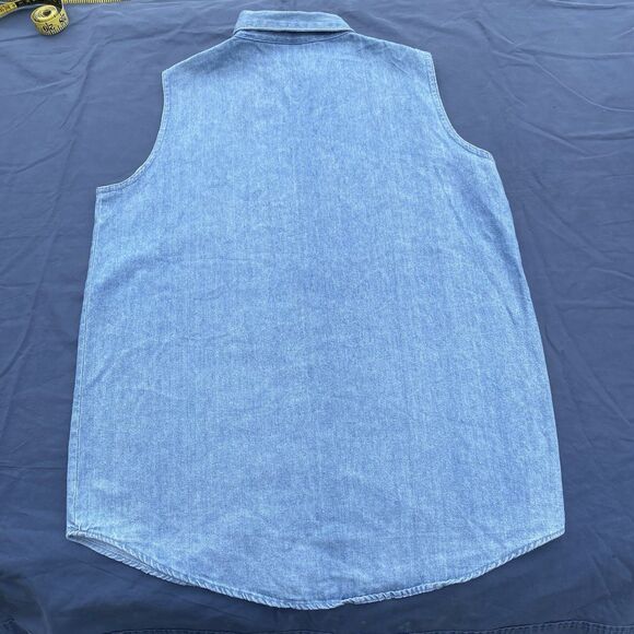 Vintage Looney Tunes Bugs Bunny Sleeveless Denim Top Tank Top sz small - Picture 2 of 5